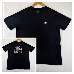 Taco Bell Mens V-Neck Graphic T-Shirt Black Large Colorful Logo TACO